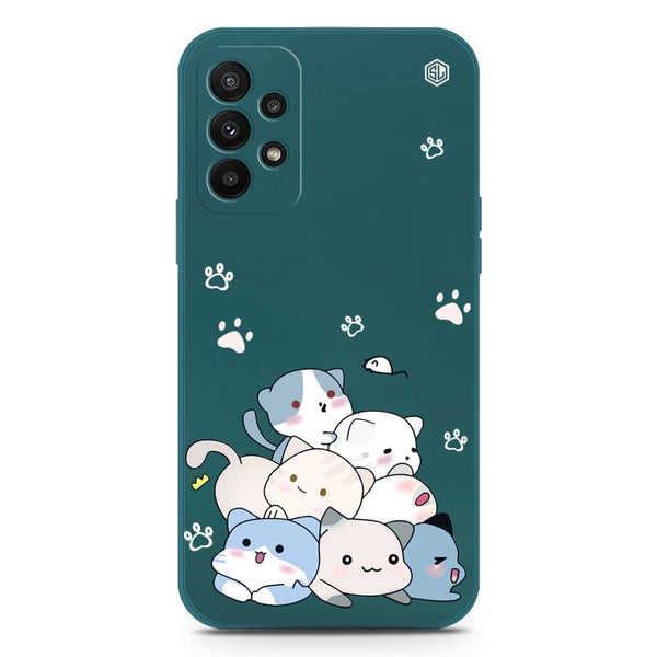 Cute Design Soft Phone Case - Silica Gel Case - Darkgreen - Samsung Galaxy A23