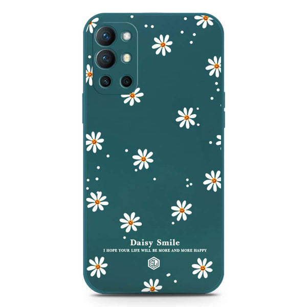 Daisy Smile Design Soft Phone Case - Silica Gel Case - Darkgreen - OnePlus 9R