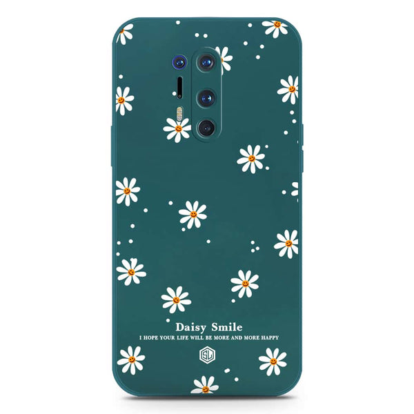 Daisy Smile Design Soft Phone Case - Silica Gel Case - Darkgreen - OnePlus 8 Pro