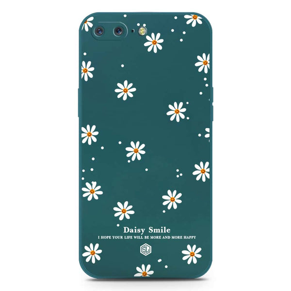 Daisy Smile Design Soft Phone Case - Silica Gel Case - Darkgreen - OnePlus 5