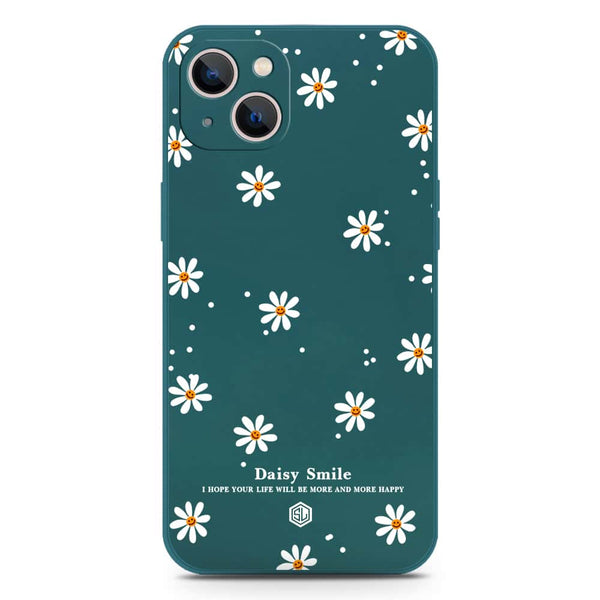 Daisy Smile Design Soft Phone Case - Silica Gel Case - Darkgreen - iPhone 13 Mini