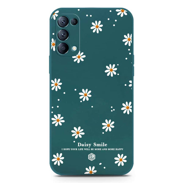 Daisy Smile Design Soft Phone Case - Silica Gel Case - Darkgreen - Oppo Reno 5 Pro 5G