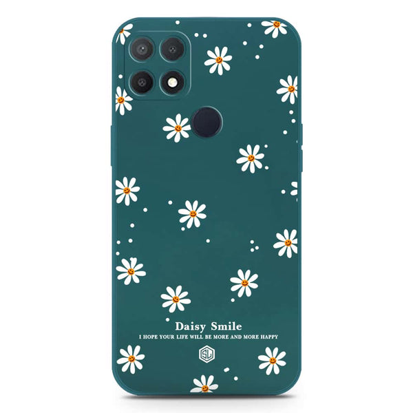 Daisy Smile Design Soft Phone Case - Silica Gel Case - Darkgreen - Oppo A15