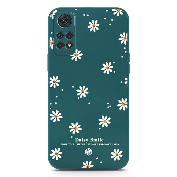 Daisy Smile Design Soft Phone Case - Silica Gel Case - Darkgreen - Xiaomi Redmi Note 11S