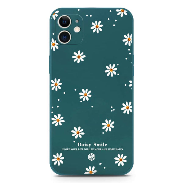 Daisy Smile Design Soft Phone Case - Silica Gel Case - Darkgreen - iPhone 12