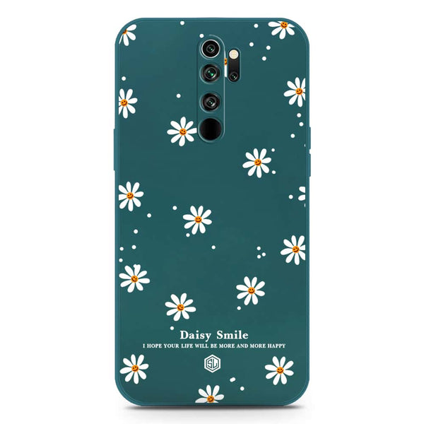 Daisy Smile Design Soft Phone Case - Silica Gel Case - Darkgreen - Xiaomi Redmi Note 8 Pro