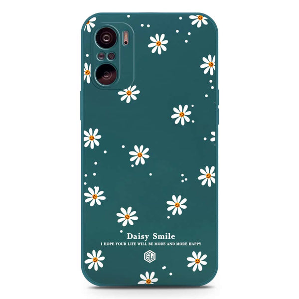 Daisy Smile Design Soft Phone Case - Silica Gel Case - Darkgreen - Xiaomi Poco F3