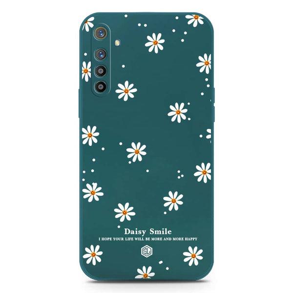 Daisy Smile Design Soft Phone Case - Silica Gel Case - Darkgreen - Realme XT