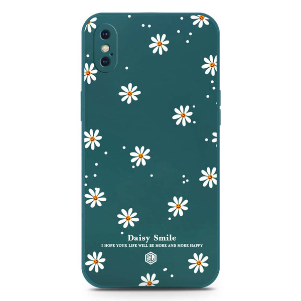 Daisy Smile Design Soft Phone Case - Silica Gel Case - Darkgreen - iPhone XS Max