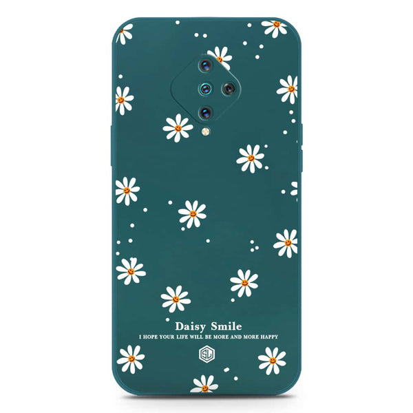Daisy Smile Design Soft Phone Case - Silica Gel Case - Darkgreen - Vivo Y51 (2020 September)
