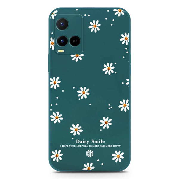 Daisy Smile Design Soft Phone Case - Silica Gel Case - Darkgreen - Vivo Y33t