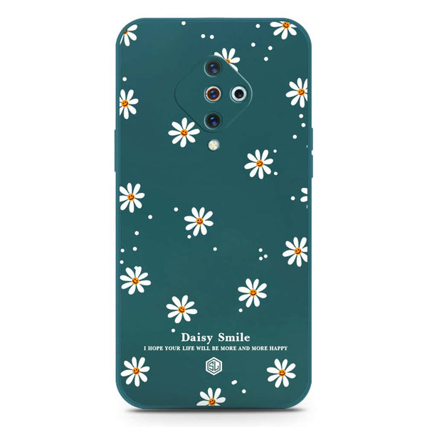 Daisy Smile Design Soft Phone Case - Silica Gel Case - Darkgreen - Vivo Y9s