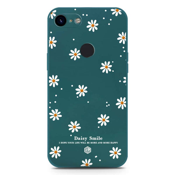 Daisy Smile Design Soft Phone Case - Silica Gel Case - Darkgreen - Google Pixel 3 XL