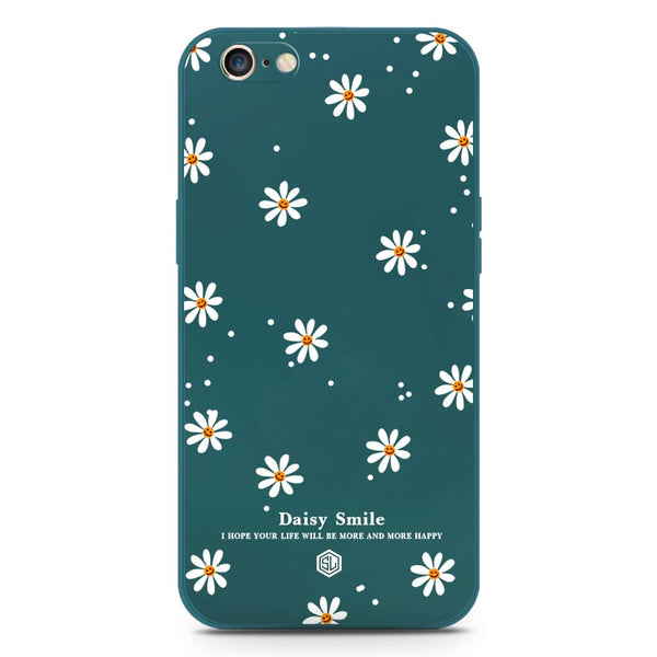 Daisy Smile Design Soft Phone Case - Silica Gel Case - Darkgreen - iPhone 6S / 6