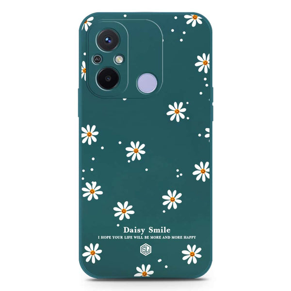 Daisy Smile Design Soft Phone Case - Silica Gel Case - Darkgreen - Xiaomi Redmi 12C