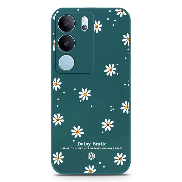 Daisy Smile Design Soft Phone Case - Silica Gel Case - Darkgreen - Vivo S17t