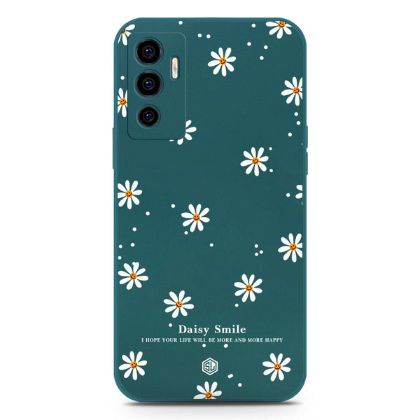 Daisy Smile Design Soft Phone Case - Silica Gel Case - Darkgreen - Vivo V23e 5G