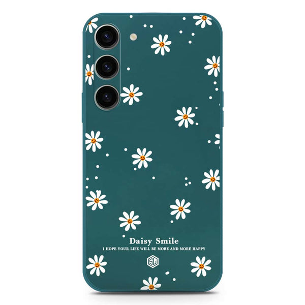 Daisy Smile Design Soft Phone Case - Silica Gel Case - Darkgreen - Samsung Galaxy S23 5G