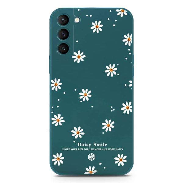 Daisy Smile Design Soft Phone Case - Silica Gel Case - Darkgreen - Samsung Galaxy S21 FE 5G