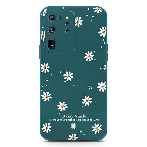Daisy Smile Design Soft Phone Case - Silica Gel Case - Darkgreen - Samsung Galaxy S20 Ultra
