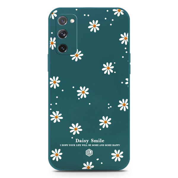 Daisy Smile Design Soft Phone Case - Silica Gel Case - Darkgreen - Samsung Galaxy S20 FE