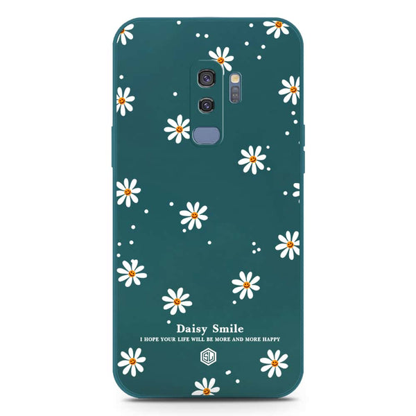 Daisy Smile Design Soft Phone Case - Silica Gel Case - Darkgreen - Samsung Galaxy S9 Plus