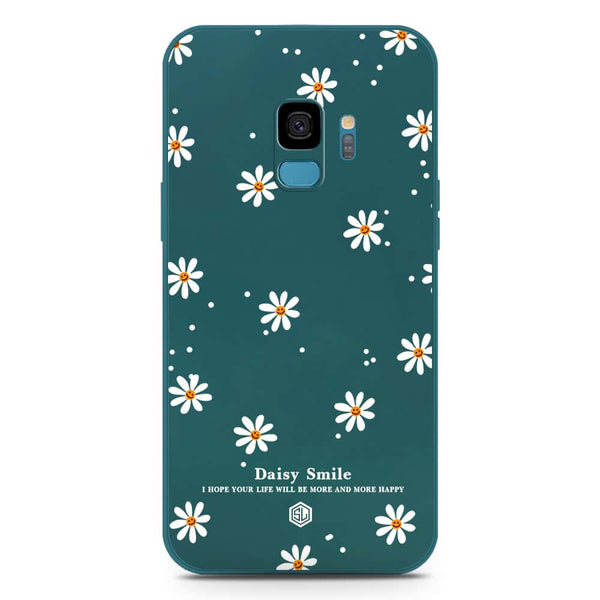 Daisy Smile Design Soft Phone Case - Silica Gel Case - Darkgreen - Samsung Galaxy S9