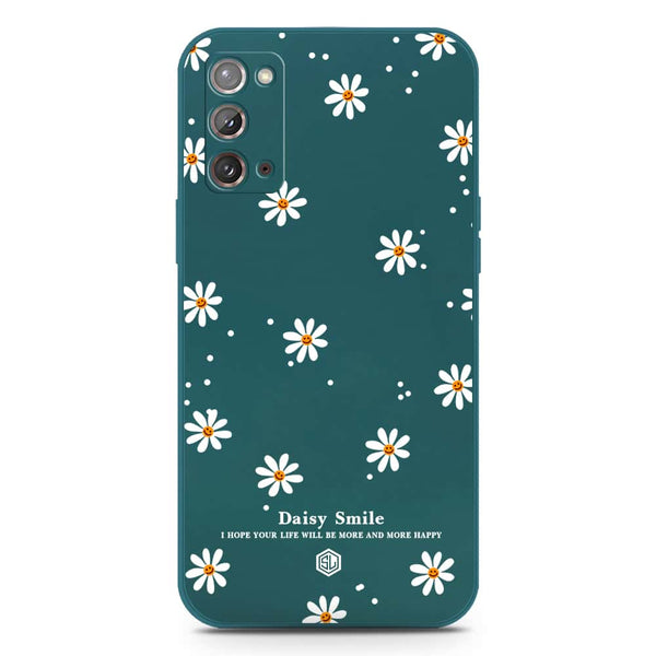 Daisy Smile Design Soft Phone Case - Silica Gel Case - Darkgreen - Samsung Galaxy Note 20