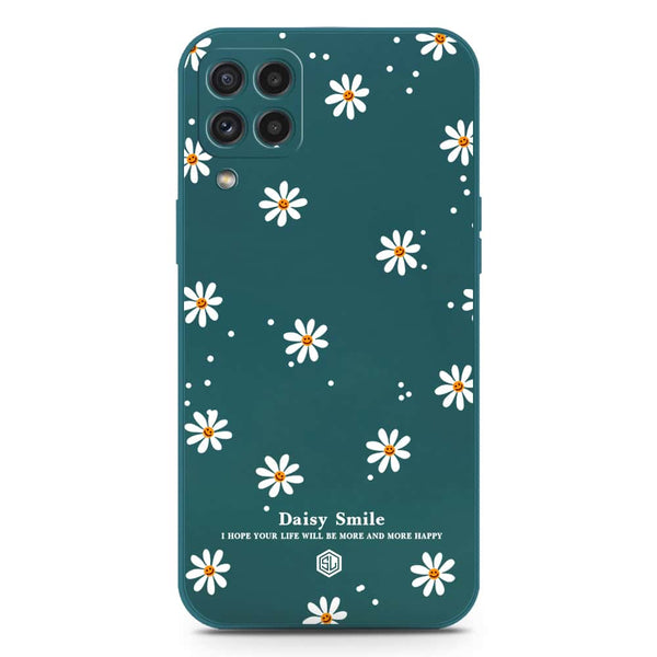 Daisy Smile Design Soft Phone Case - Silica Gel Case - Darkgreen - Samsung Galaxy M22