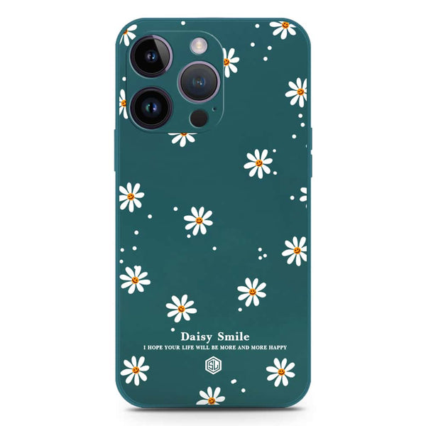 Daisy Smile Design Soft Phone Case - Silica Gel Case - Darkgreen - iPhone 14 Plus