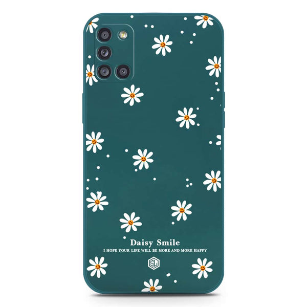 Daisy Smile Design Soft Phone Case - Silica Gel Case - Darkgreen - Samsung Galaxy A31