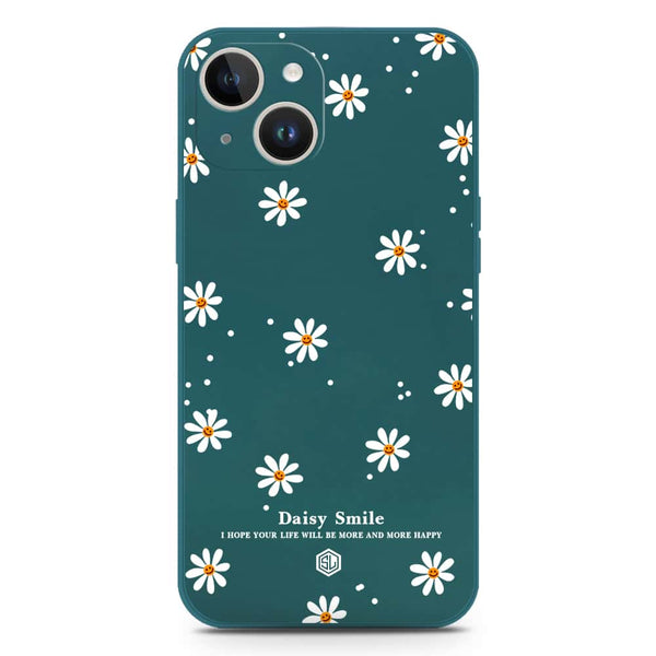 Daisy Smile Design Soft Phone Case - Silica Gel Case - Darkgreen - iPhone 14 Pro