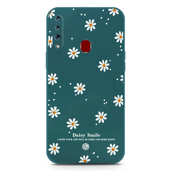 Daisy Smile Design Soft Phone Case - Silica Gel Case - Darkgreen - Samsung Galaxy A20s