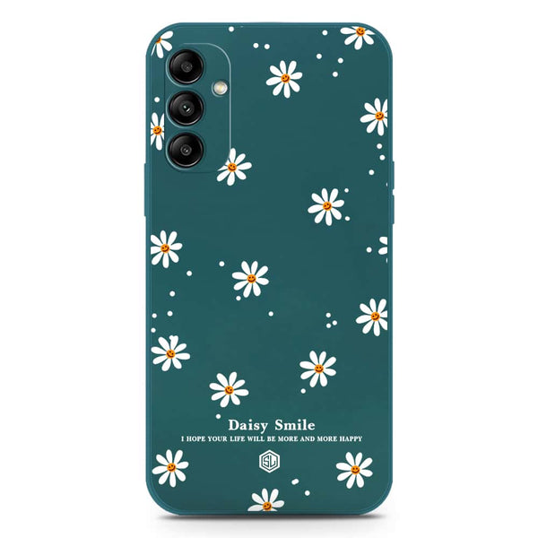 Daisy Smile Design Soft Phone Case - Silica Gel Case - Darkgreen - Samsung Galaxy A14