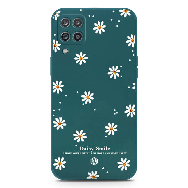 Daisy Smile Design Soft Phone Case - Silica Gel Case - Darkgreen - Samsung Galaxy A12 Nacho