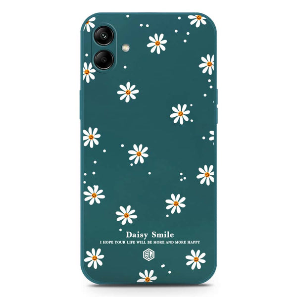 Daisy Smile Design Soft Phone Case - Silica Gel Case - Darkgreen - Samsung Galaxy A04