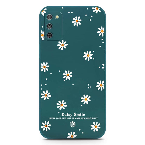 Daisy Smile Design Soft Phone Case - Silica Gel Case - Darkgreen - Samsung Galaxy A03s