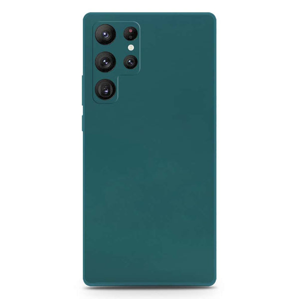 Skinlee Silica Gel Case - Darkgreen - Samsung Galaxy S22 Ultra 5G