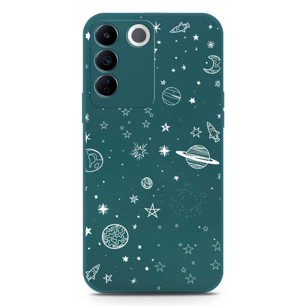 Stardust Dreams Design Soft Phone Case - Darkgreen - Vivo S16e