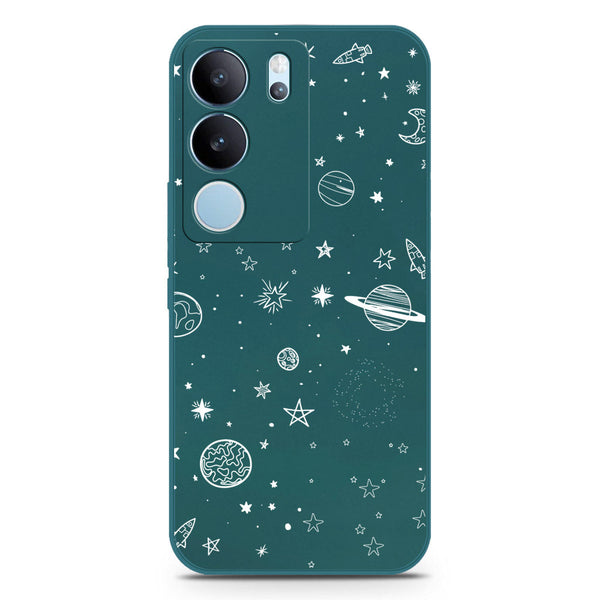Stardust Dreams Design Soft Phone Case - Darkgreen - Vivo S17