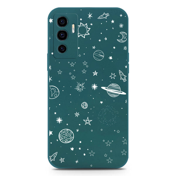 Stardust Dreams Design Soft Phone Case - Darkgreen - Vivo V23e 5G