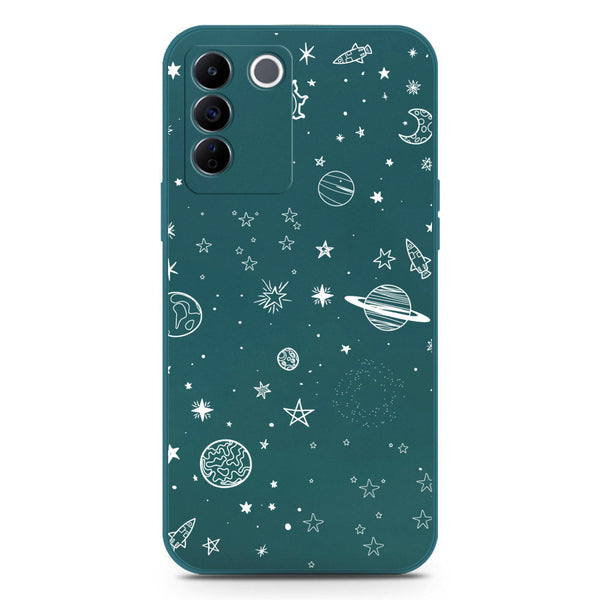 Stardust Dreams Design Soft Phone Case - Darkgreen - Vivo V27e