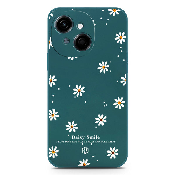 Daisy Smile Design Soft Phone Case - Silica Gel Case - Darkgreen - Tecno Spark Go 1