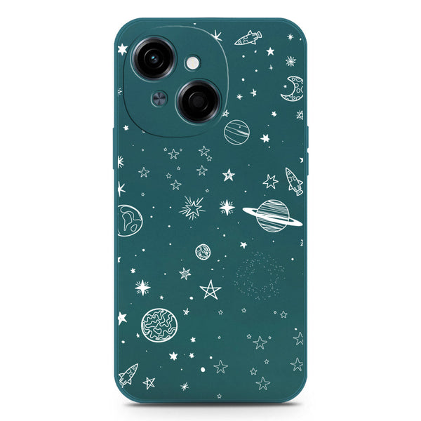 Stardust Dreams Design Soft Phone Case - Silica Gel Case - Darkgreen - Tecno Spark Go 1
