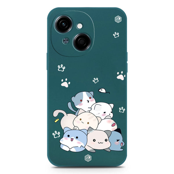 Cute Design Soft Phone Case - Silica Gel Case - Darkgreen - Tecno Spark Go 1
