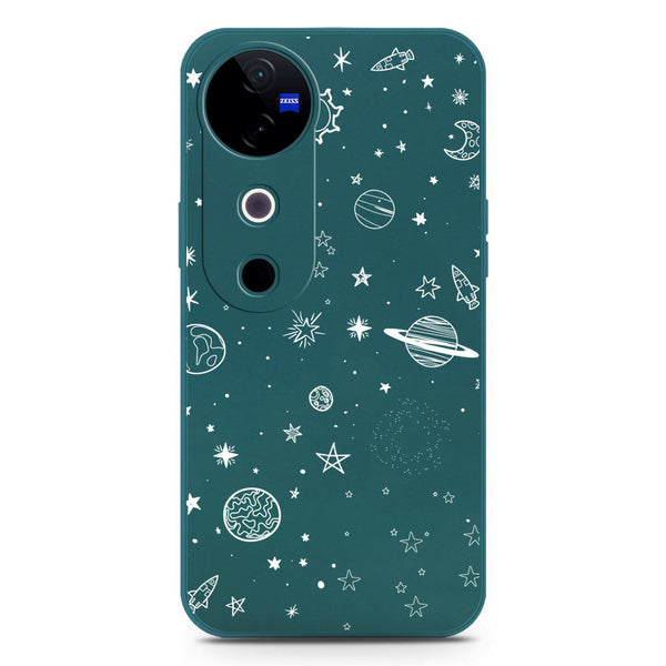 Stardust Dreams Design Soft Phone Case - Silica Gel Case - Darkgreen - Vivo S19