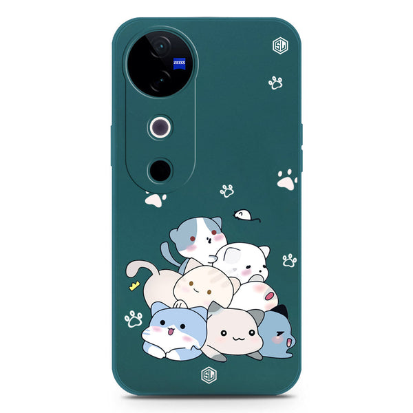Cute Design Soft Phone Case - Silica Gel Case - Darkgreen - Vivo S19