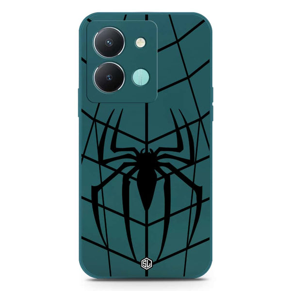 X-Spider Design Soft Phone Case - Silica Gel Case - Darkgreen - Vivo Y36 4G