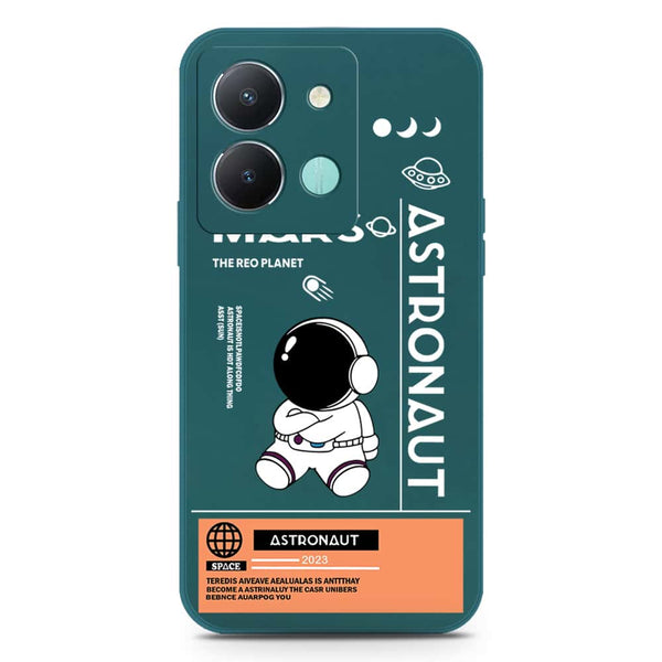 Astronaut Series Design Soft Phone Case - Silica Gel Case - Darkgreen - Vivo Y36 4G