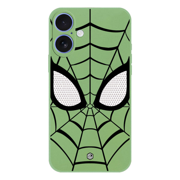 Cool Spider Design Soft Phone Case - Silica Gel Case - LightGreen - iPhone 16 Plus